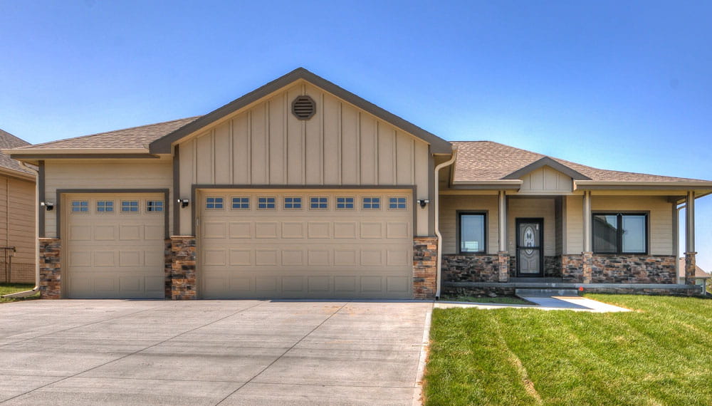 Custom home exterior — Omaha Metro