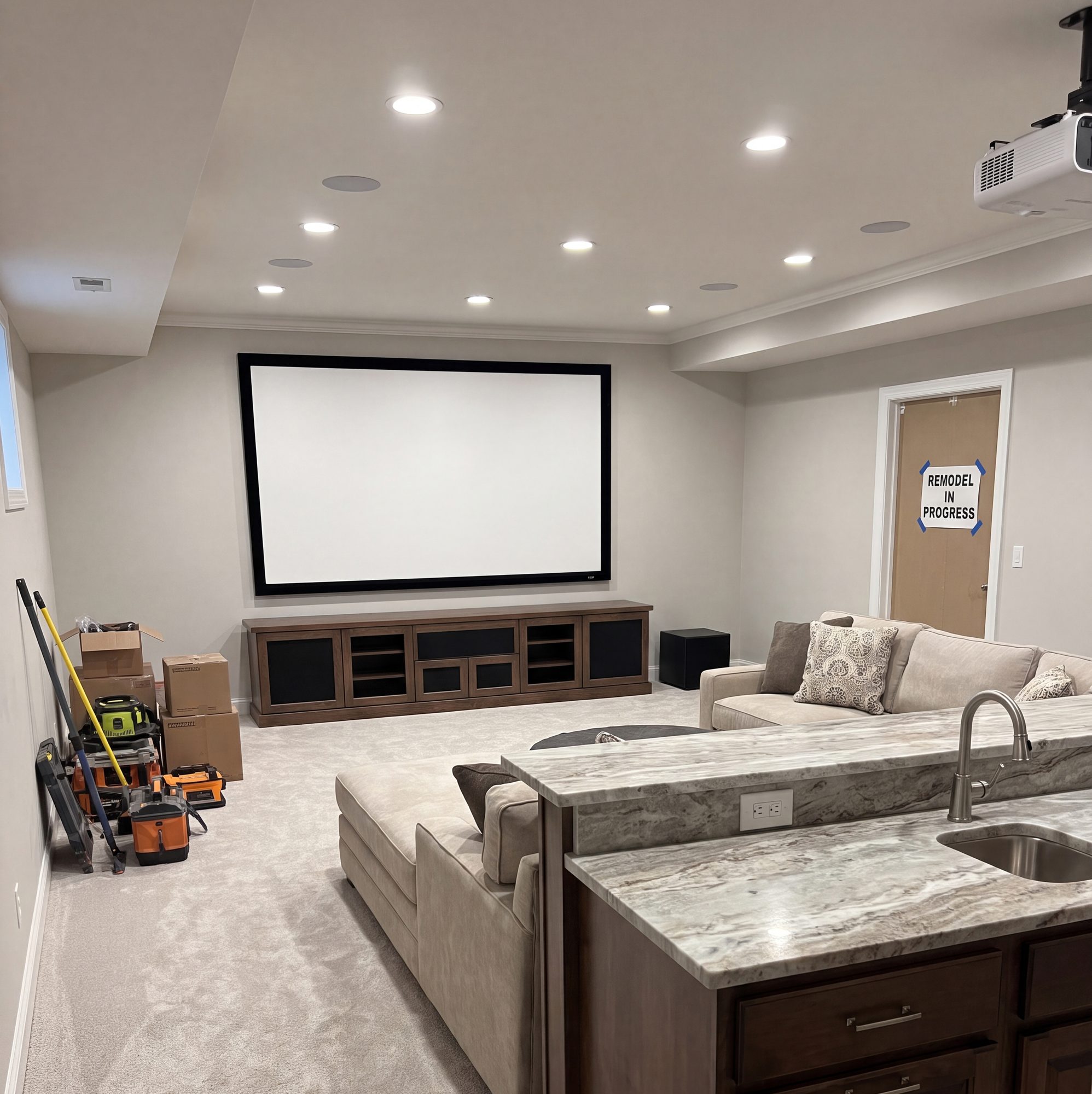 Entertainment room remodel