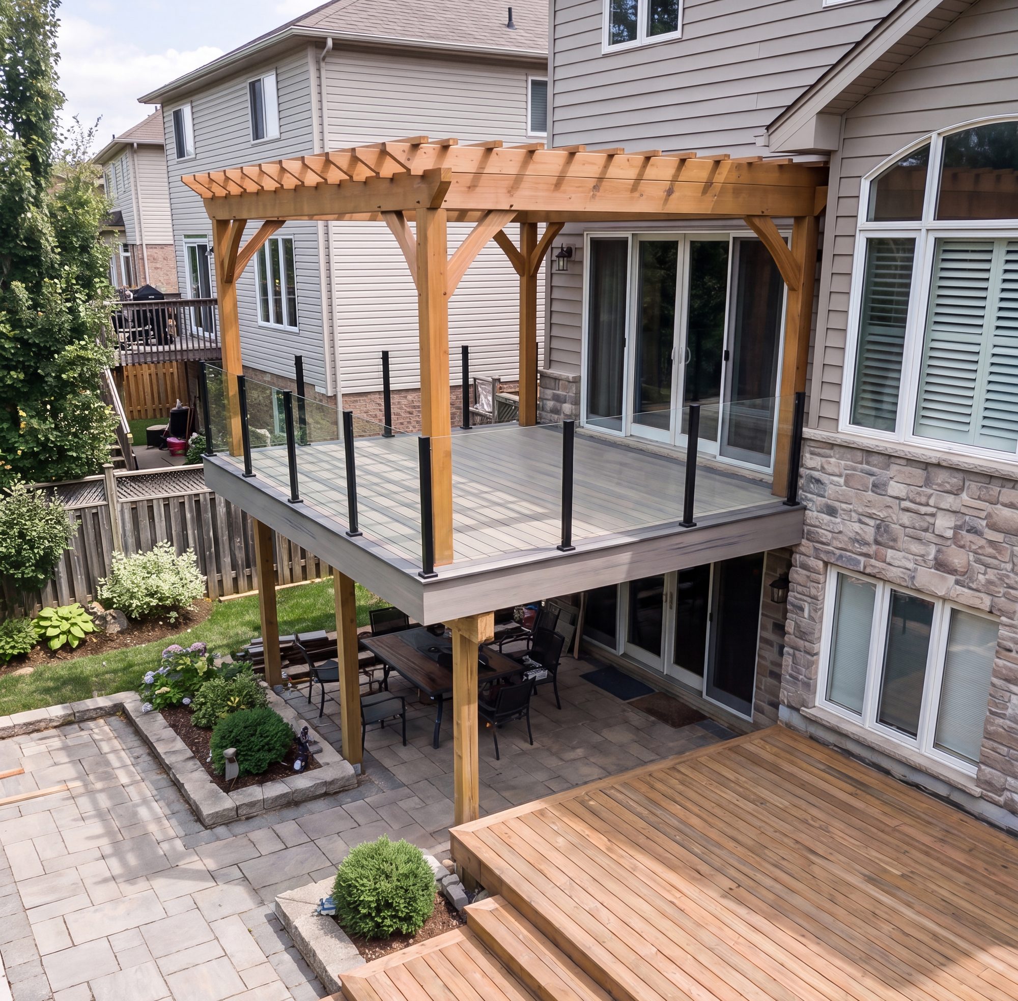 Two-tier deck project
